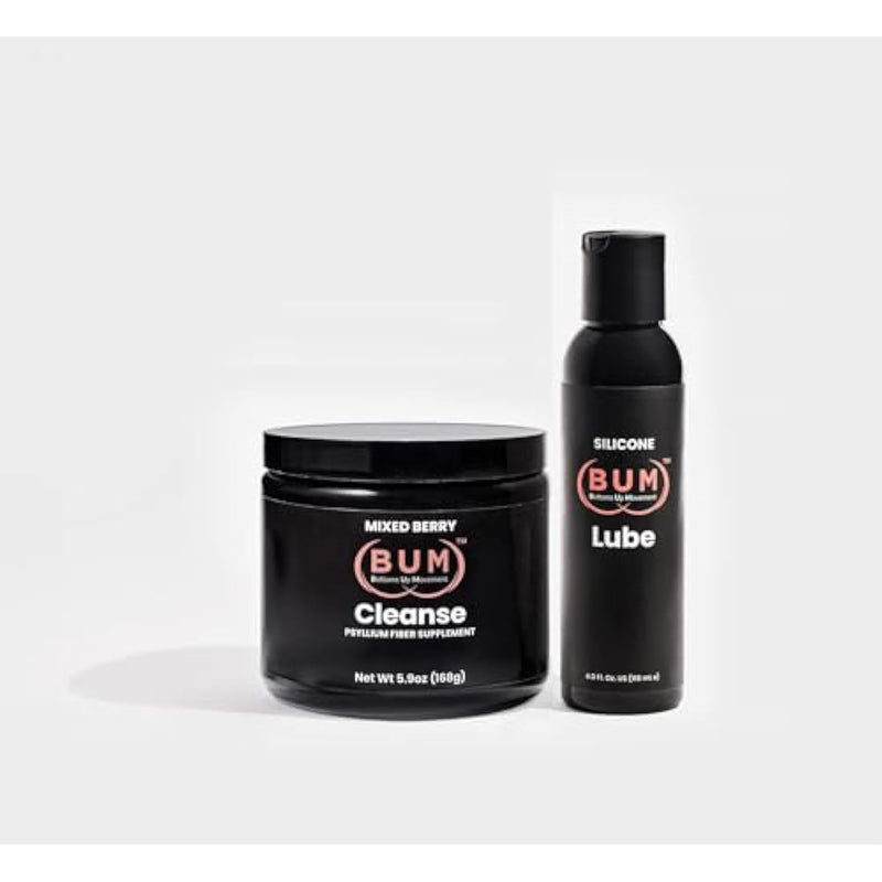 Silicone Lube & Mixed Berry Psyllium Fiber Cleansing Supplement Bundle