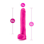 Eden Adult Sex Toy - Dual Density Monster Dildo - 14-Inch Long - Realistic Big Penis With Strong Suction Cup - Clitoral G-Spot & Anal Stimulator - Strap-On Compatible - Women Men & Couples (Pink)