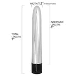 Ryder'S Sleek Vibe - 7-Inch Metallic Joy For Intense Pleasure | Multi-Speed Dial, Non-Intimidating, Phthalate-Free | Perfect For Beginners, Foreplay, And Travel
