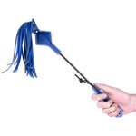 Leather Bdsm Paddle With Tassel 23.4Inch Blue Star Flogger Spanking Adult Bondage Sex Toys For Role Play Game