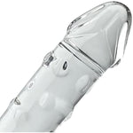 Realistic G-Spot Dildo Penis Cock Dong With 3 Balls Glass Double-Ended Dildo With Vivid Glans And Bumps Adult Sex Toy For Men Women Masturbating (M)