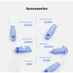9Pcs Plastic Simulation Dentist Play Set Medical Kit Pretend Toy For Kids Hygienic Habbit Cultivation Role Play Game For Children 6 Colors Simple Opp Bag Packaging (Mixed Color)