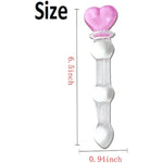 Butt Plug Sex Toy With Progressive Anal Beads,Crystal Glass Pleasure Wand Dildo Penis Glass Dildo Crystal Penis Glass Wand G-Spot Stimulation Female Masturbator For Male Female Couples