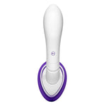 Doc Johnson Bloom - Intimate Body Pump - Automatic - Vibrating - Rechargeable - 4-in-1 Interchangable Set - Heightens Sensitvity, Purple/White