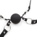 Adjustable Leather Bdsm Gag Suitable For Couples Restraints Sex Toys Open Mouth Ballgag Muzzles Adult Role Play