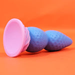 Big Strawberry Anal Plug Adult Sex Toy For Beginner, Fantasy Huge Silicone Butt Plug Trainer, G Spot Anal Adult Toy For Men Women Couples (Blue)