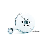 Male Chastity Cage Device With Cock Ring Lock Stainless Steel Negative Lock Series Single Double Layer Down Press Chastity Lock 52D (Double - Ring 45Mm)