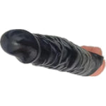 Threaded Mace Condom Male Condom Adult Lock Fine Ring Extended Sleeve Black 8.8In