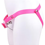 Chastity Cage Belt + Metal Negative Inverted Chastity Cage Device, Male Flat Chastity Cage, Penis Cage, Cock Cage, Bdsm Penis Exercise Bondage Male Sex Toys, Adult Toys(3233)-A163 (Pink+Pink Belt)