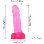 Realistic Dildo, Sex Toys For Beginners, Anal Plug For Women, Lesbians, Men, Gay And Couple (4" Purple)