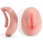Male Realistic Pussy Chastity Cage With 4 Rings Set, Lifelike Vagina Penis Cage Design, Inverted Negative Sissy Cock Lock Sexy Sm Bondage Chastity Device Adults Sex Toys For Gay Men