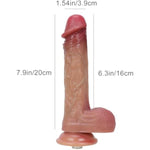 8" Realistic Beginner Dildo With Double - Density Silicone, 3Xlr Connector Sex Machine Attachment - Adult Sex Toy For Women And Men