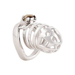 Male Chastity Cage Stealth Lock Stainless Steel Cock Cage Adult Game Sex Toy J3450 50Mm