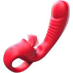 Clitoral Licking G Spot Vibrator For Women - 2 In 1 Dildo Vibrators Clitoralis Stimulator With 10 Licking & 10 Vibrating Modes, Waterproof Tongue Rose Adult Sex Toys For Women And Couple