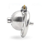 Chastity Cage With Catheter Cock Cage Removable Urethral Dilator Stainless Steel Male Chastity Device Locked Cages Sex Toy For Men (With Catheter-45Mm)