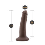Blush Dr. Skin Plus 5.5" Realistic Mini Posable Dildo, Sensa Feel Lifelike Cock - Suction Cup, Strap-On, X5 Plus Tpe, G-Spot, P-Spot, Pegging Play - Adult Sex Toy For Women, Men & Couple - (Chocolate)