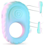 Male Penis Ring Vibrator Sex Toy for Couples - Soft Clitoral Stimulator and Penetration Buffer Rings Set
