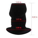 Silicone Anal Butt Plugs Training Hollow Tunnel Anal Dildo Sex Toys Black Soft Anal Plug Anal Sex Trainer For Men Women Couples Anus Dilator Anal Butt Plugs Anal Trainer (L)