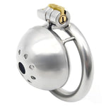 Metal Chastity Cage With Catheter Sex Toys Small Cock Cages With Invisible Locks And 2 Keys Male Chasity Devices For Bondage Of Men'S Penises Stainless Steel Penis Lock (1.57In,A)