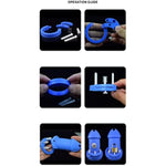 Men'S Soft Silicone Chastity Cage Chastity Device Portable Wellness Chastity Ventilation Lock Device Adult Toy White