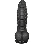 Realistic Dildo Safe Soft Silicone Material Adult Sex Toys Penis 2 Balls Strong Suction Cup Hands-Free Play Discreet Package(Black)