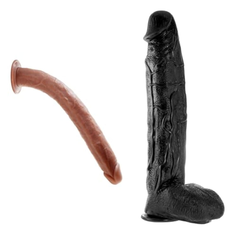 16.5 Inch Super Long Realistic Dildo + 3" Diameter Huge Thick Dildo