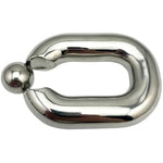 Stainless Steel Bondage Penis Ring Oval Ball Ring Scrotum Pendant Ball Heavy Scrotum Bondage Cock Ring Cock Ring Sex Toys For Men (L)