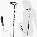 Bdsm Anal Hook Sex Bondage Restraints Set, Neck To Wrist Restraints Kit With Traction Chain Sex Toys For Couple Adjustable Handcuffs Sm Role Play Sex Games Accessories For Couples Foreplay Women Men