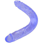 Double Ended Dildo,15.4 Inch Purple Double Sided Dildos,Flexible Crystal Sex Toys For Women,Men,Anal,G Spot