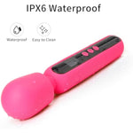 Vibrator Wand Sex Toy Personal Massager,Wand Vibrator & Clit Stimulator Vibrator With Display,Adult Sex Toy 10 Patterns & 4 Speeds Of Pleasure For Women Female (Rose Red)