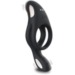 Vibrating Cock Ring Clitoral Vibrator - Silicone Dual Penis Rings Clitoris Stimulator With 10 Vibration Modes, Adult Sex Toys Couple Massager For Men Longer, Harder, Stronger Erections Stamina - Black