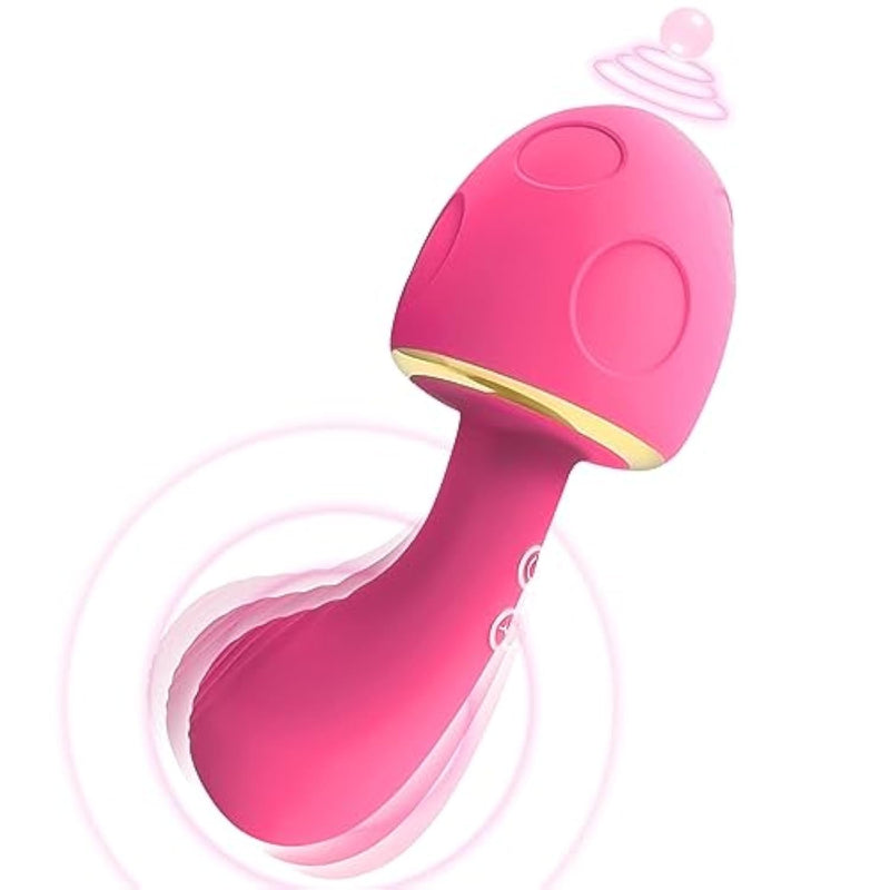 Sex Nipple Sucking Toy Vibrator For Women 2 In 1 Sex Stimulator Clitoral Tongue Sucking Thrusting G-Spot Dildo Vibrator With 20 Modes, Adult Sex Toys?Rose?
