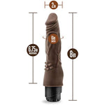 Dr Skin Vibe 4 - Real Feel 8 Inch Realistic Vibrating Dildo - 1.5 Inch Width - Ipx7 Waterproof - Soft Body Safe Material Multi Speed Bendable Vibrator - Sex Toy For Couples - Chocolate