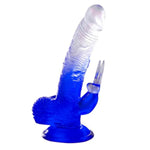 Realistic Dildo With Strong Suction Cups Vaginal Masturbation Sex Toys Massage G Spot And Clitoris Adult Anal Sex Toys For Women (S,Blue)