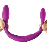 The Joystick Rechargeable Double, Ended Wand Massager, 14.5", Purple