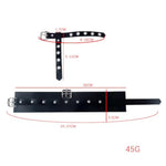 Bdsm Adjustable Handcuffs, Role Play Exercise With Detachable Leash For Party Role Play Jewelry, Pu Leather Bondage Fetish Handcuffs