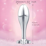 Small Anal Plug Beginner Width Flowers Purple Jeweled Butt Plug, Graduated Anus Beaded Training Adult Sex Toy For Women Men And Couples (90Mm)