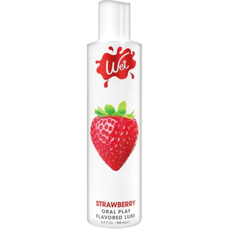 Sexy Strawberry Premium Flavored Edible Lube For Men, Women And Couples | Long-Lasting, Condom Safe, Sugar Free, 9 Fl Oz