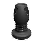 Doc Johnson Platinum Premium Silicone - The Stretch - Hollow Butt Plug - Medium - Black
