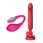 Lush 4 Wearable G-Spot Vibrator Adult Sex Toys & Games With Led Light + Mission 2 G Spot Dildo Machine Powerful Vibration For Couples Play