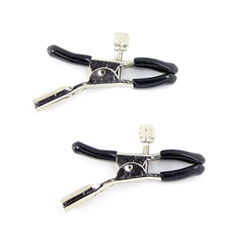 Adjustable Nipple Clamps - Versatile Bdsm Toy For Bondage Kink - Mix Pain & Pleasure - Compatible With Restraints, Clips, Attachments - Enhance Orgasms - Explore Your Freaky Side - Black