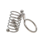Penis Ring Stainless Steel Cock Ring For Men Stainless Steel Penis Rings With 8 Beads Cockringsfor Men (Large)