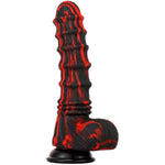 Black Monster Cock Horse Dildo Fantasy Dragon Dildo With Ribbed Knot For Vaginal Anal Prostate Stimulation, Xl Thick Silicone Anal Dildos For Women Men Gay Sex Toys, Bbc 8.27" Realistic Dildos (S)