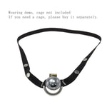 Male Chastity Device Elastic Band,Anti-Off Chastity Cage Elastic Band Penis Cage Accessories,Adjustable Elastic Band With Penis Ring,Sex Toys For Men (Black)