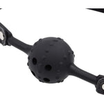 Bondage Restraints Bdsm Sex Toys-Gag Silicone Mouth Gag With Nipple Clamps Sex Flirting Sex Toy Adjustable Ball Gag Silicone Ball Gag With Air Holes Erotic Fetish Extreme Sex Toy For Couple Women