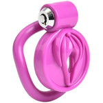 Sissy Chastity Cage Lock 4 Rings Vagina Penis Cage Sissy Sex Toys Breathable Resin Cock Cage For Sissy Men Purple