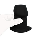 Silicone Anal Butt Plugs Training Hollow Tunnel Anal Dildo Sex Toys Black Soft Anal Plug Anal Sex Trainer For Men Women Couples Anus Dilator Anal Butt Plugs Anal Trainer (L)
