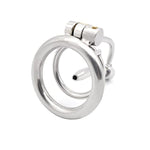 Penis Cage Male Chastity Device Lock With 3 Catheters Stainless Steel Chastity Cage Hollow Breathable Rings Men Sissy Bondage Set (45Mm)