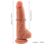 7.9 Inch Large Realistic Silicone Dildo Lifelike Big Dildo For Clitoral Vagina And Anal Stimulation With Strong Suction Cups, Sex Adult Toys For Women And Couple