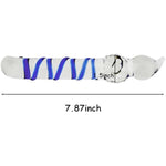 Blue Dream Glass Dildo Crystal Pleasure Wand Anal Plug Dildos (Blue Dream)